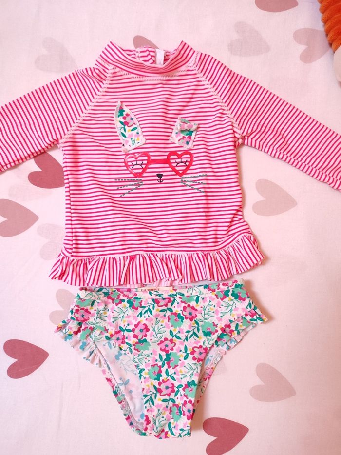 Maillot de bain bébé fille. - Anti uv - 6 mois - Neuf - Du pareil au même - photo numéro 2