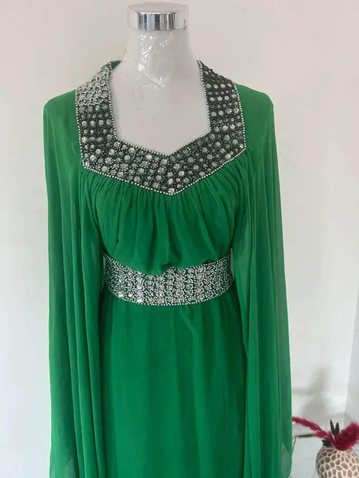 Robe cérémonie verte femme - photo numéro 3