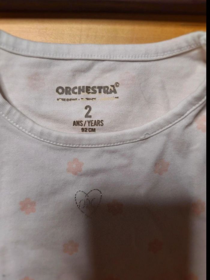 T-shirt manches courtes pour fille taille 24 mois Marque Orchestra très bon état - photo numéro 3