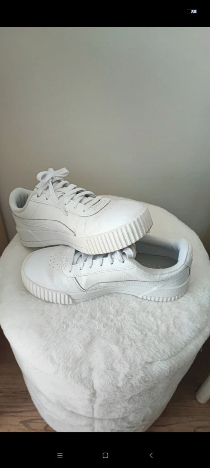 Basket puma blanche taille 37,5 - photo numéro 5