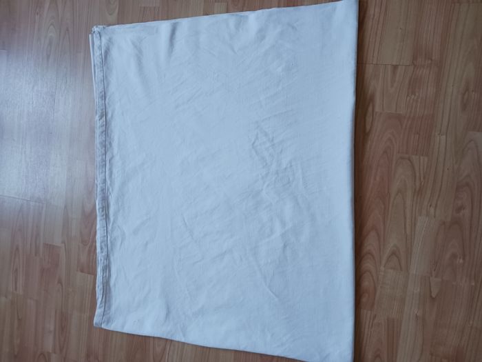 drap plat blanc épais vintage 170 x 280 cm
