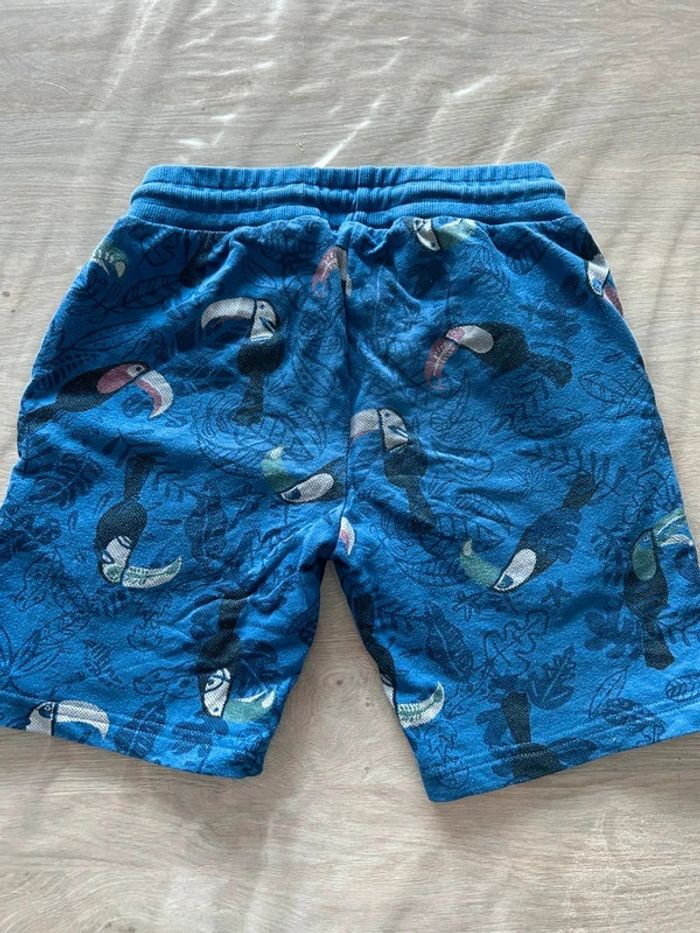 Short bleu motif tropical - photo numéro 4
