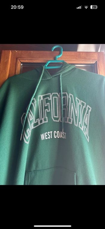 Sweat à capuche vert SHEIN