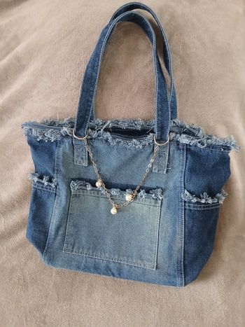 Sac à main Cabas en Jean (Denim) - Style Bohème 