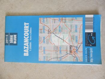 Carte IGN Série bleue 2811 E Bazancourt 1:25000
