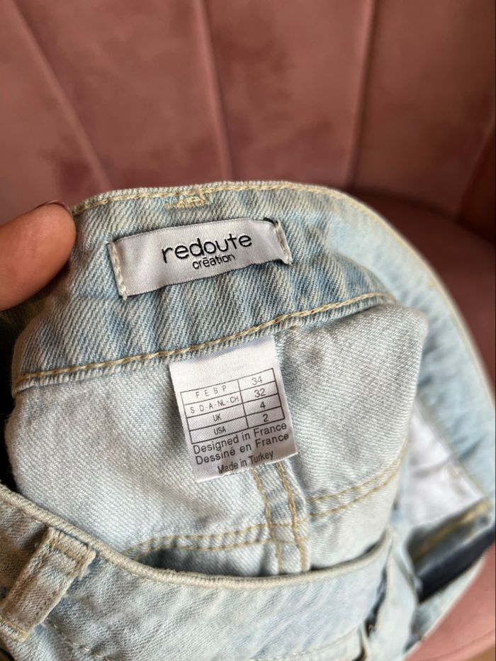 👉 Short en jean clair vintage 📌 Effet usé – Taille S - photo numéro 2