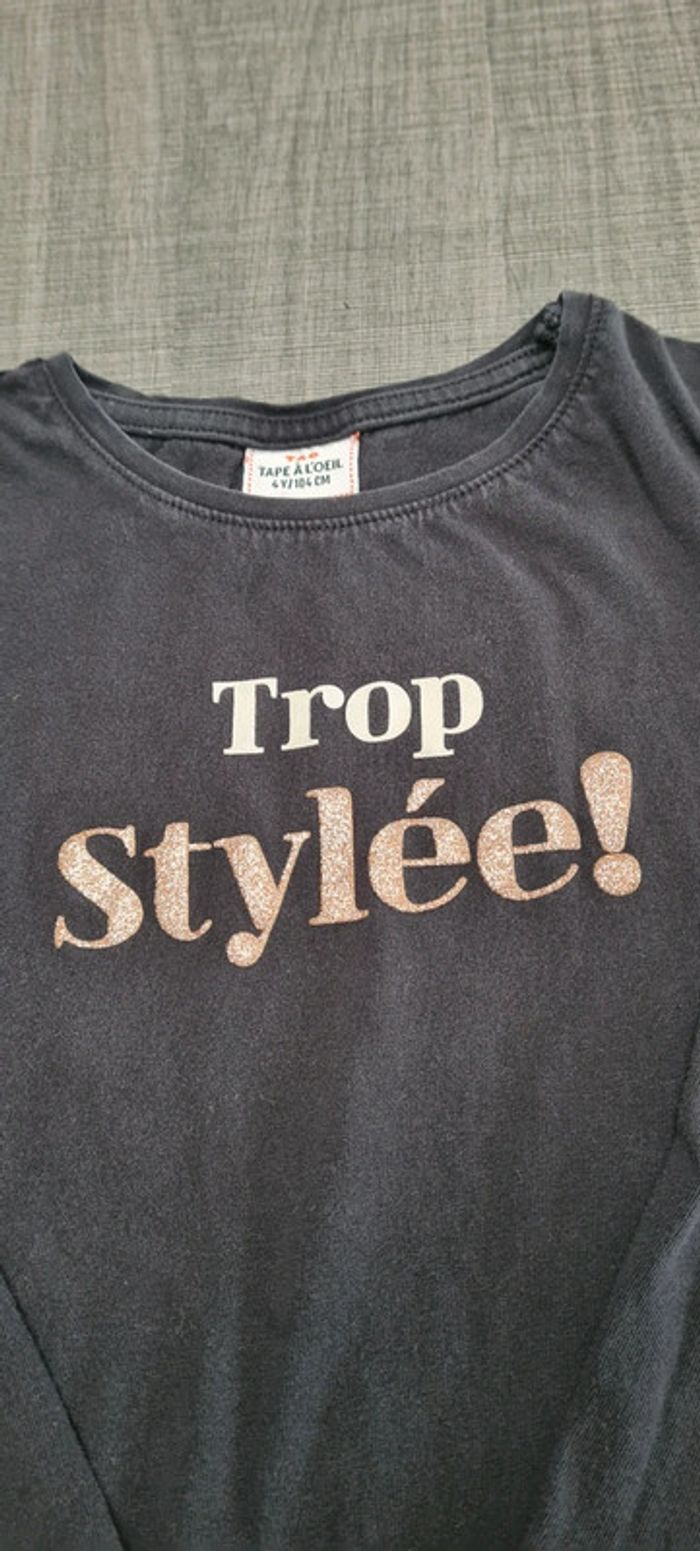 T-shirt trop stylée TAO 4 ans - photo numéro 2