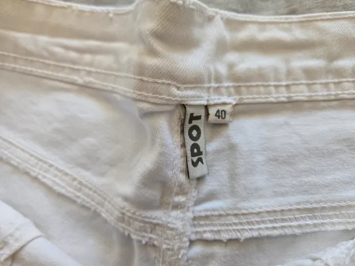 Short en jeans blanc Spot - photo numéro 3