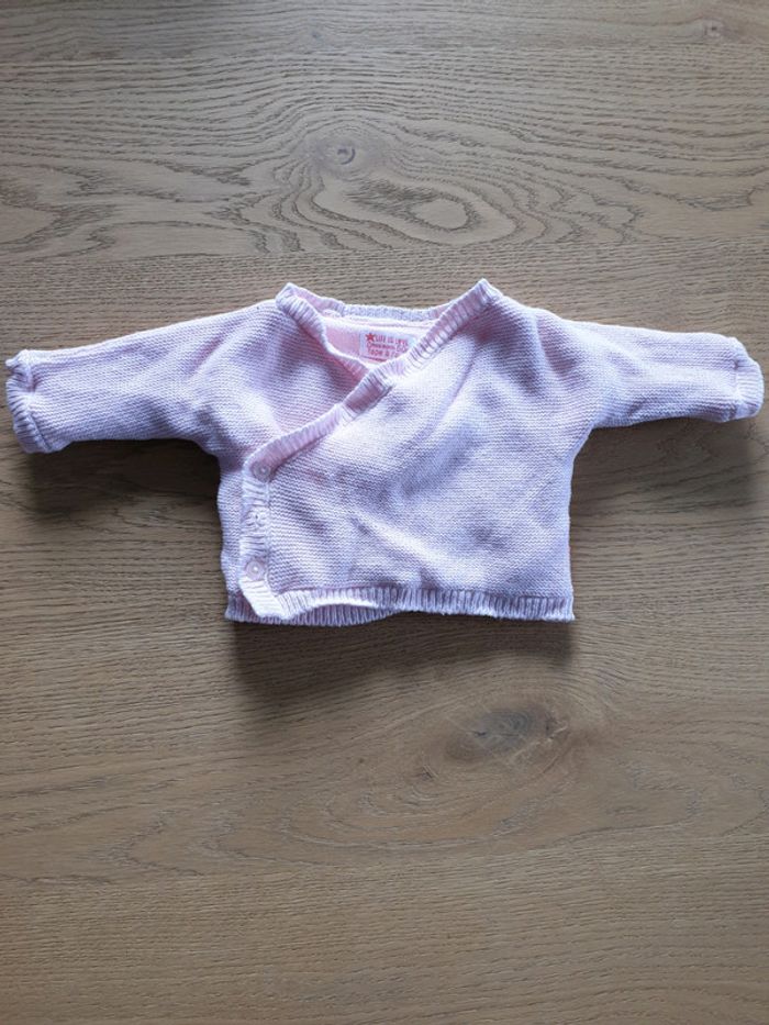 Gilet doublé polaire cache-coeur taille 0 mois