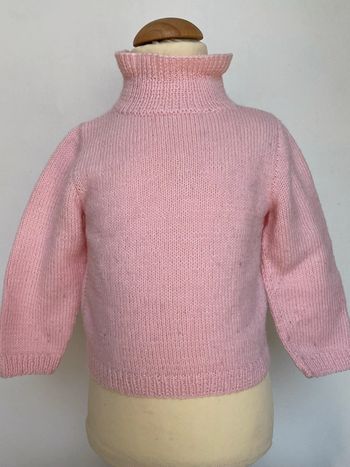 Pull bébé rose