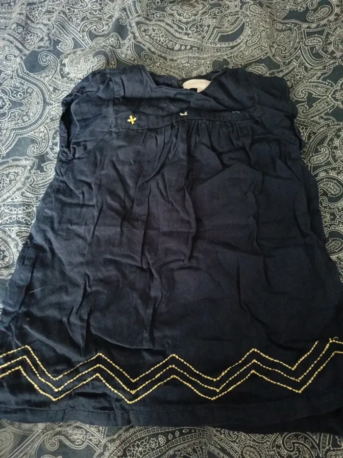 Robe manches courtes cadet Rousselle 12 mois bleu