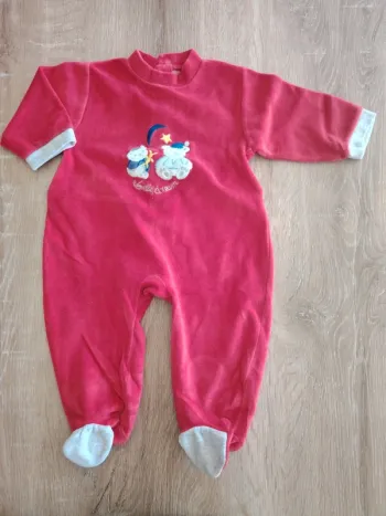 Pyjama velours 1 pièce