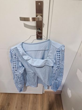 Tee-shirt manche longue bleu