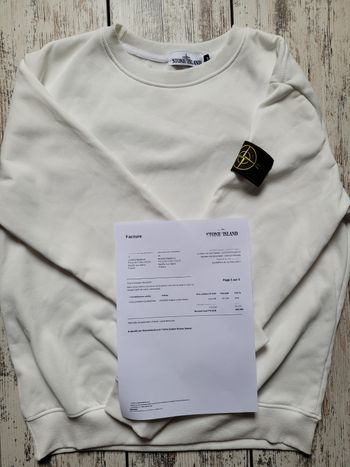 Pull blanc stone island