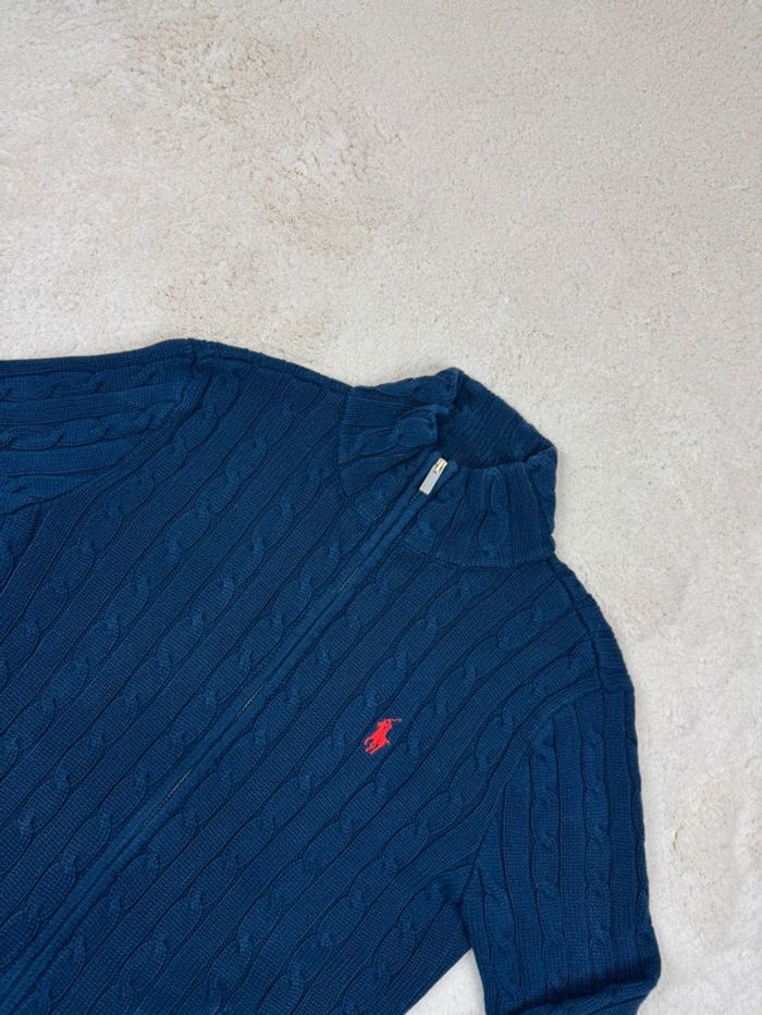 Sweat Full Zip Ralph Lauren Torsadé Taille M - photo numéro 3