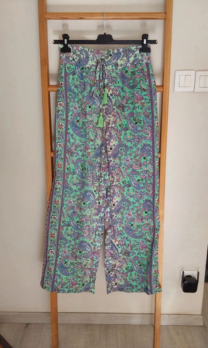 Sarouel neuf soie polyester hippie chic bohème T 36/38 - photo numéro 11