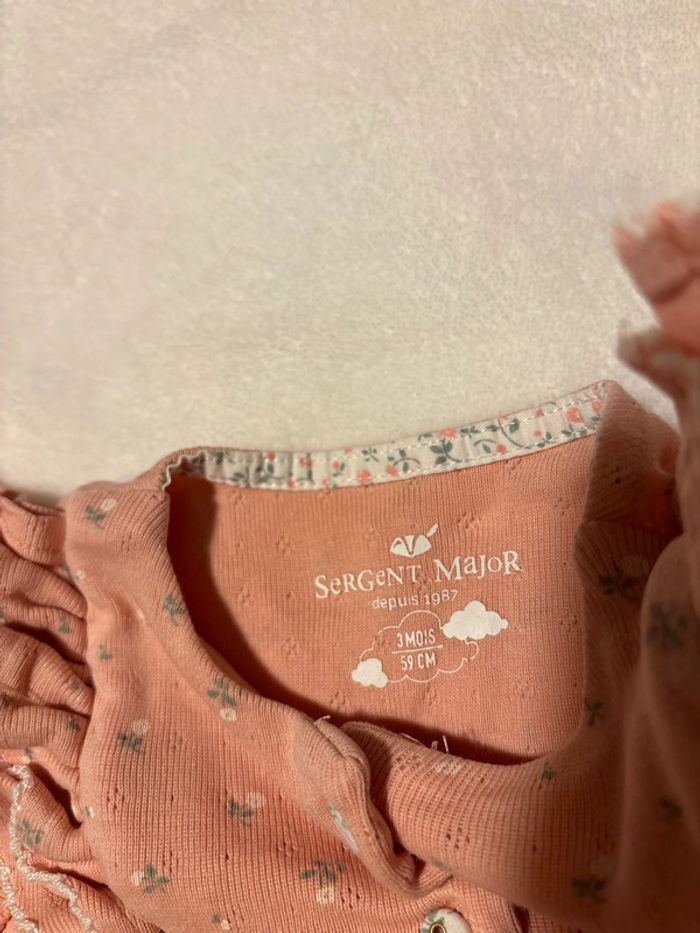 Pyjama été rose fleuri Sergent Major 3 mois - photo numéro 4