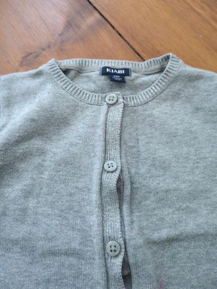 Gilet 12 mois gris argenté kiabi - photo numéro 2