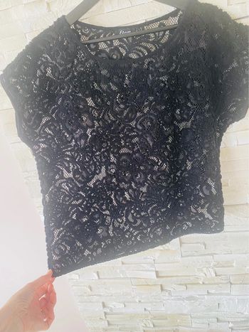 Haut etam noir transparent