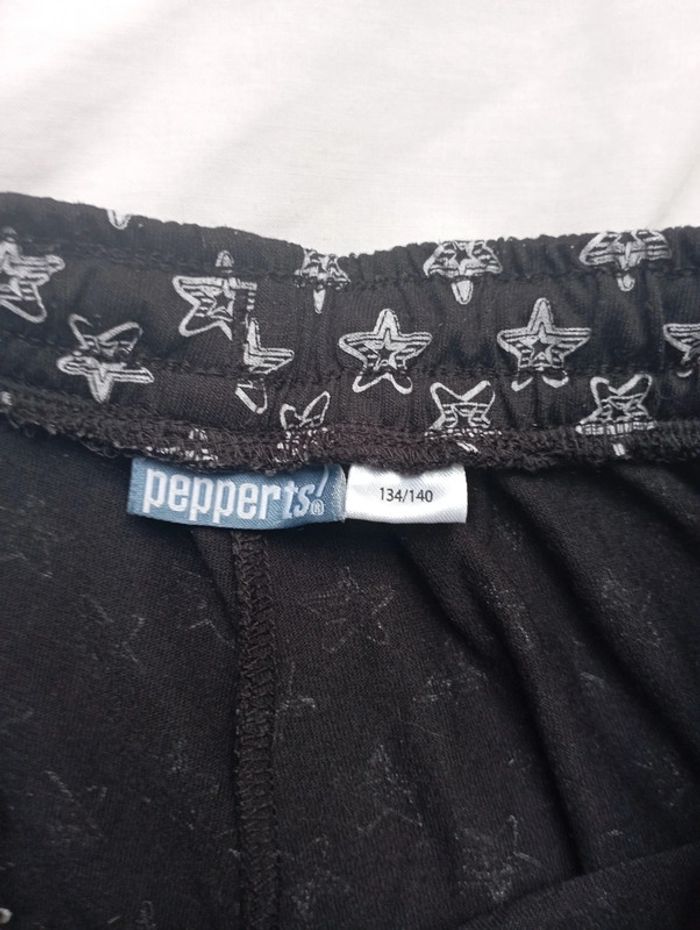 Pantalon léger noir imprimé 134/140 cm Pepperts neuf - photo numéro 2