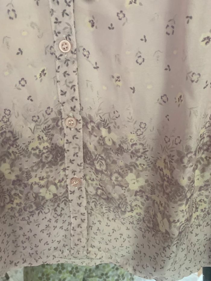 Chemise vintage transparent taille 40 manches 3/4 - photo numéro 7