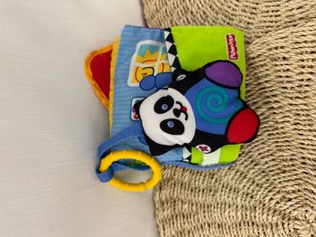 Livre d'activités pour bébé en tissu doux avec ourson panda Fisher Price