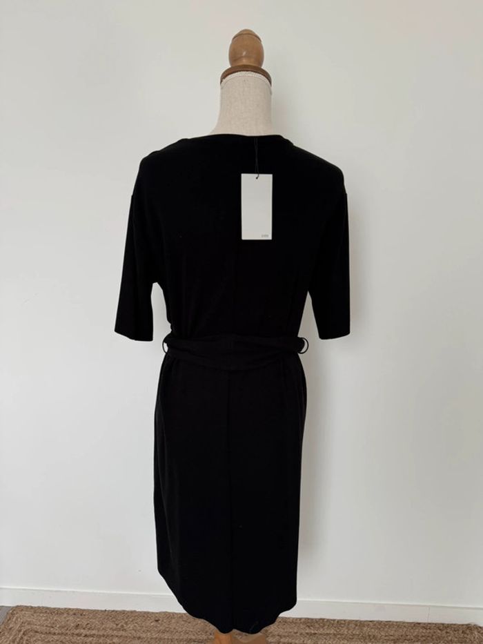 Zara Robe vestido dress Kleid Vestido Vestito jurk jumpsuit vestir preto black M midi femme donna