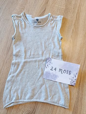 Robe grise manche courte 24mois