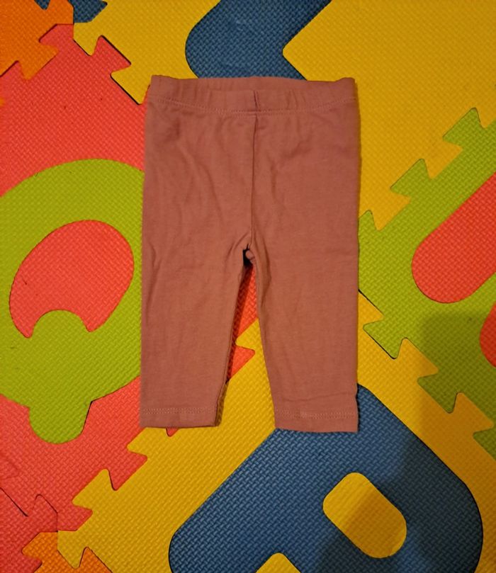 Ensemble tunique manches longues legging violet fleur, taille 3 mois (62 cm) - photo numéro 6