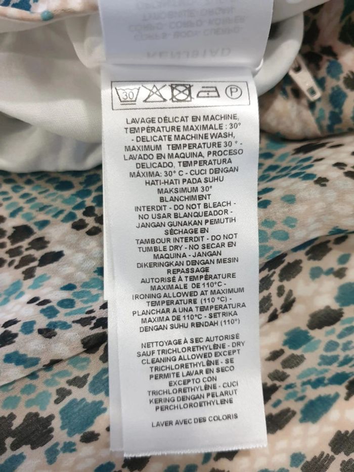 Jupe courte femme Naf Naf T38 long 46cm beige/vert/noir - photo numéro 5