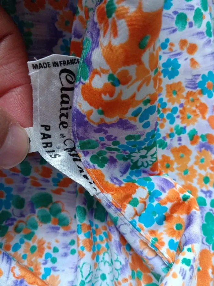 Chemise manches courtes fleurs multicolores - photo numéro 8