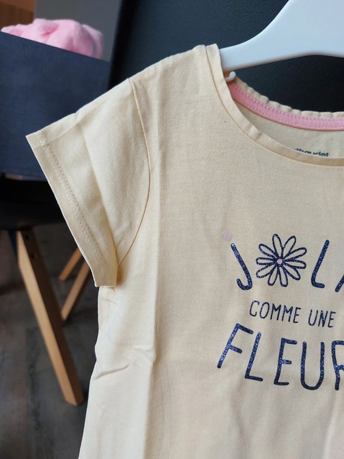Tee-shirt manches courtes Vertbaudet 4 ans jaune - photo numéro 3