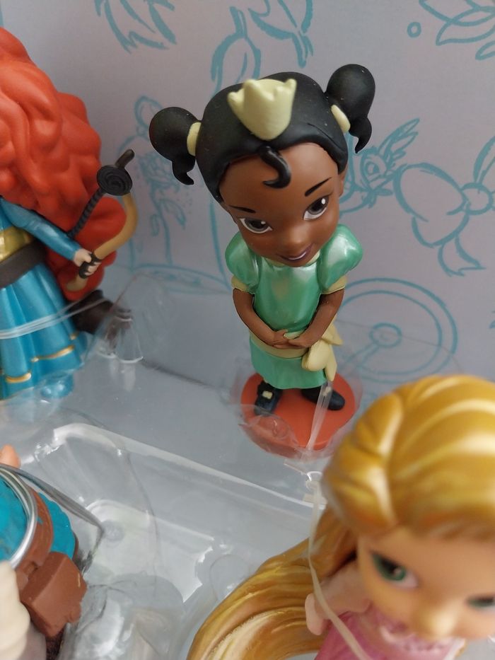 5 Figurines Animators Cendrillon Mulan Aurore Jasmine Blanche-Neige Disney Mini-Animator Disney Coffret - photo numéro 7