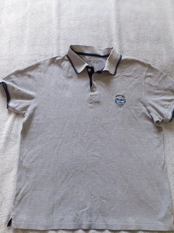 Polo homme gris chiné et marine XXL neuf