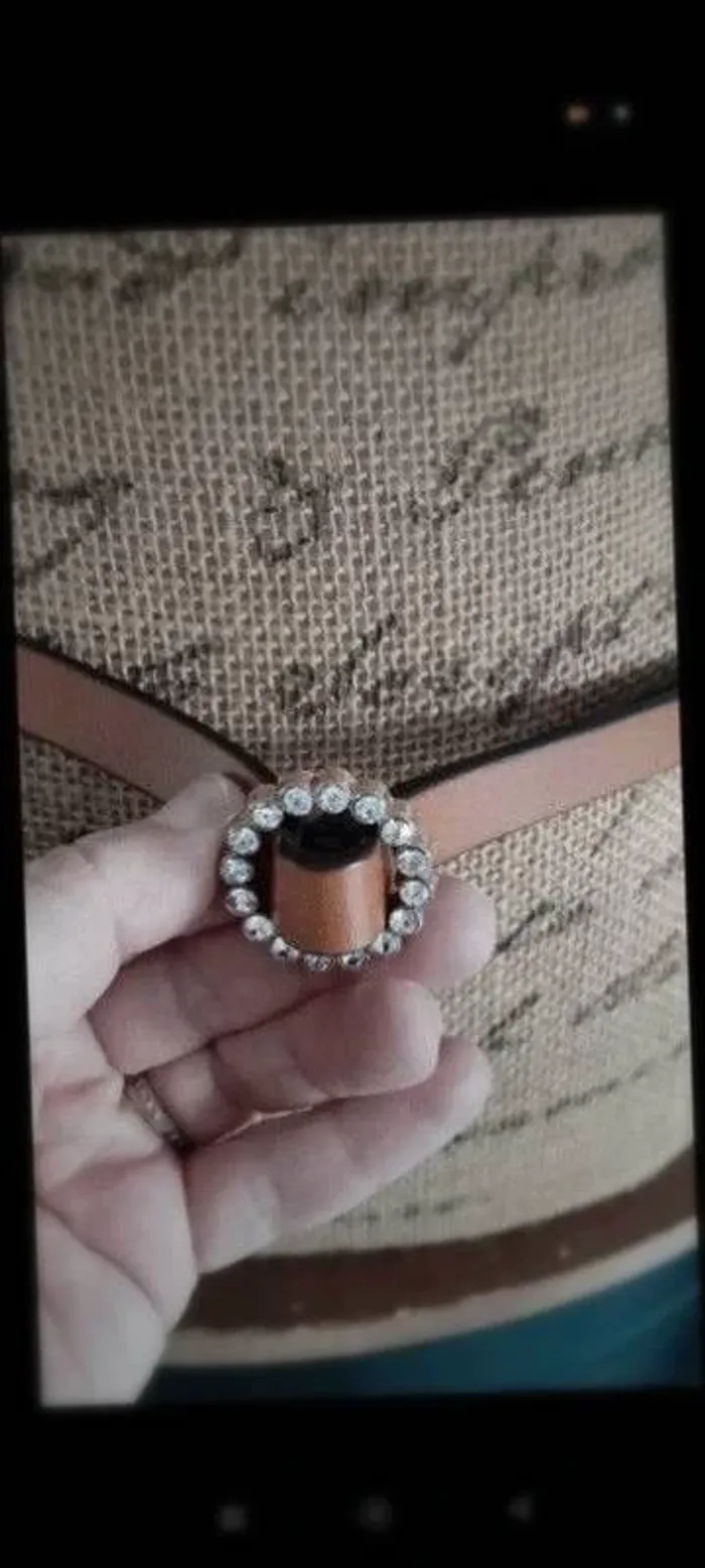 ceinture fine marron sans trou boucle ronde - photo numéro 8