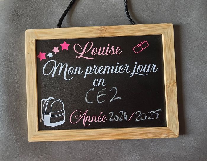 Ardoise personnalisée mon premier jour
