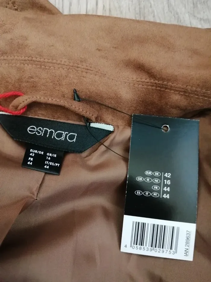 Perfecto cammel en daim avec fermeture aux poignets / esmara /(44) - photo numéro 7