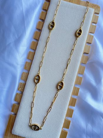 collier sautoir en acier inoxydable 