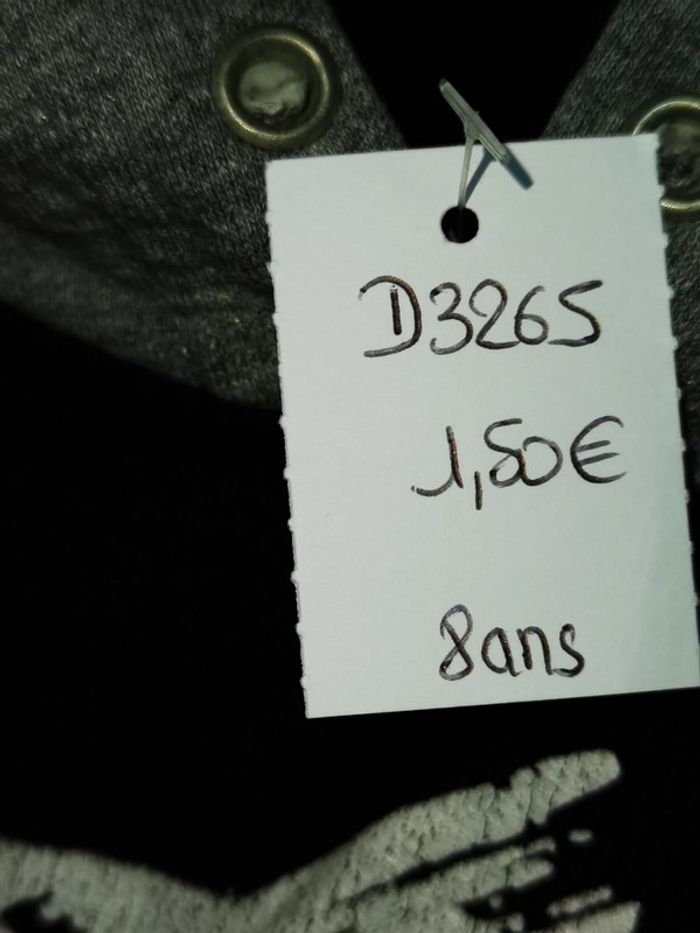 D3265 - sweat à capuche garçon 8 ans - photo numéro 3