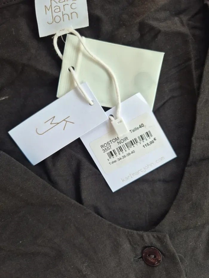 Robe chemise noire Karl Marc John 40 - photo numéro 3