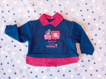 T-shirt Mes Petits Cailloux taille 6 mois en très bon état