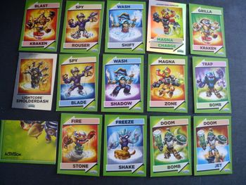 Lot cartes collection jeu skylanders swap force TBE