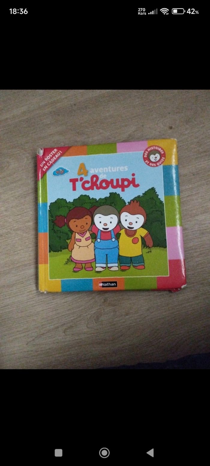 Livre T'choupi 4 histoires en 1