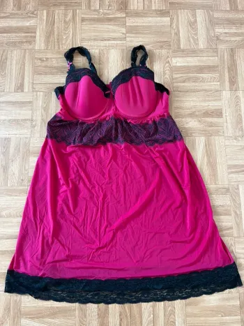 Robe nuisette rose et noir vintage