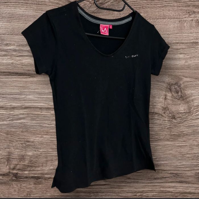 T-shirt col V noir - 34/XS