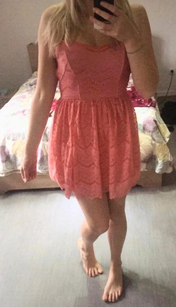 robe dentelle bustier corail pastel forever 21 - Dressing trié par tailles