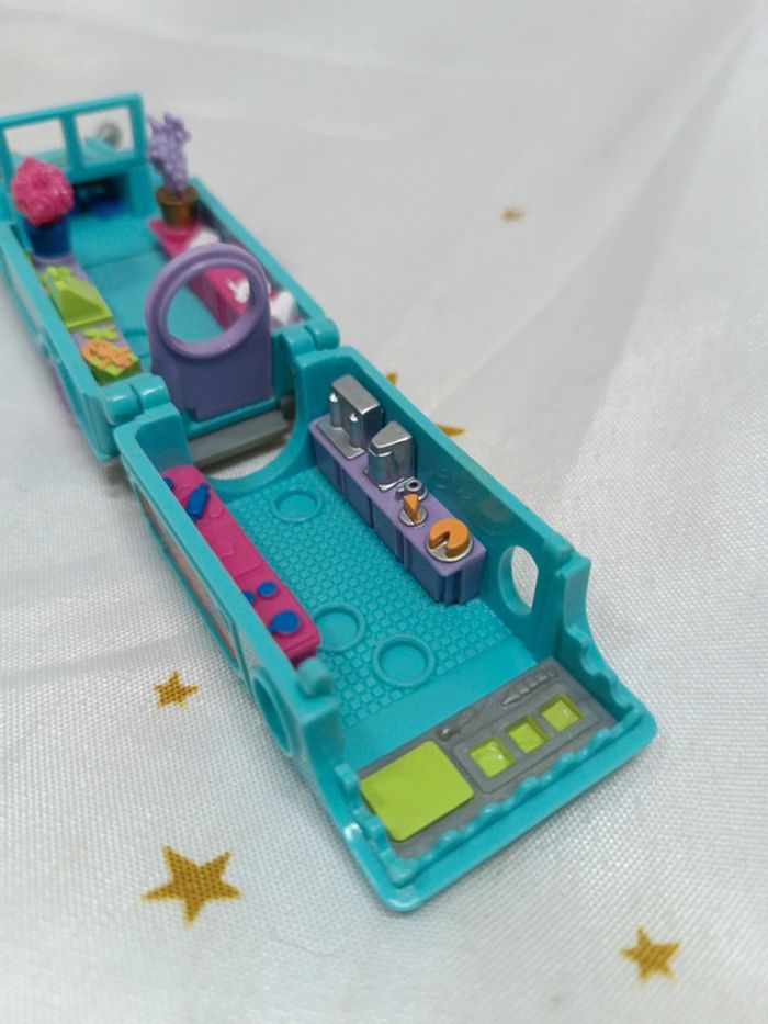 1996 Polly pocket bluebird flower fleur camion bleu on go fleuriste café cafe vintage mini miniature - photo numéro 9