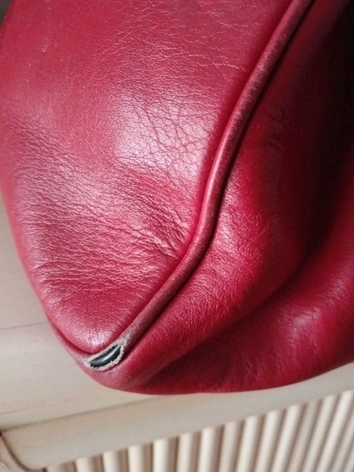 Sac Lancel cuir rouge vintage - photo numéro 10