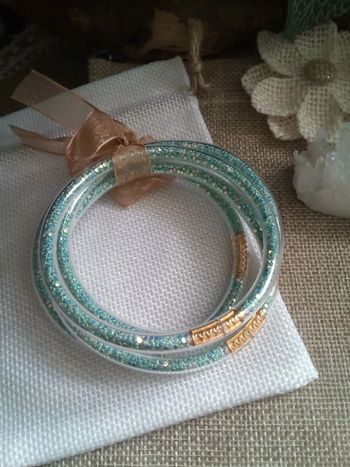 Bracelet turquoise et or x4