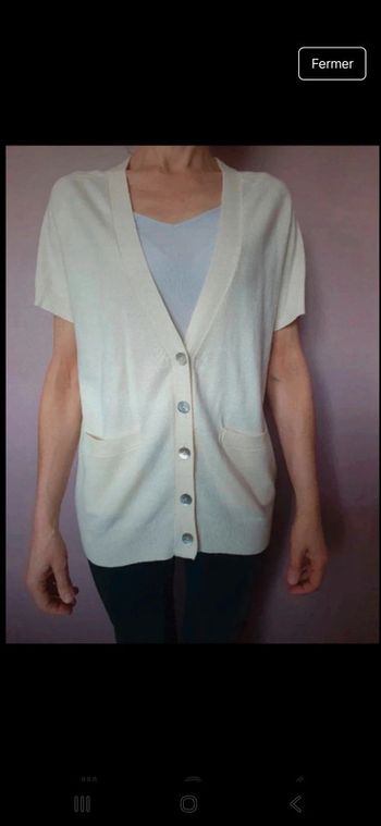 Gilet blanc en laine